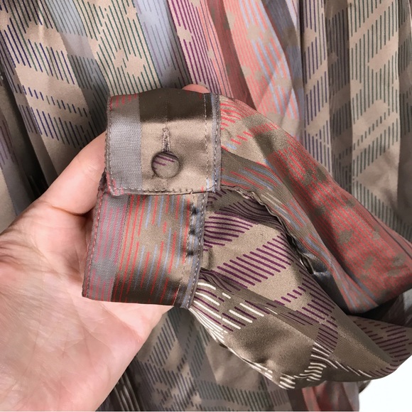 Vintage Stuart Lang Silky Pleated Blouse - Picture 6 of 11